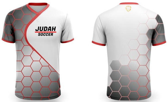 Judah Soccer Hex Red/White - Black/Lime