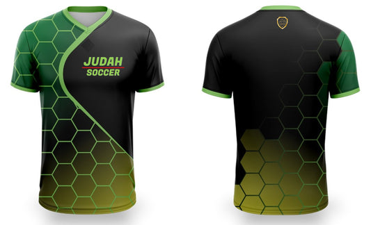 Judah Soccer Hex Red/White - Black/Lime